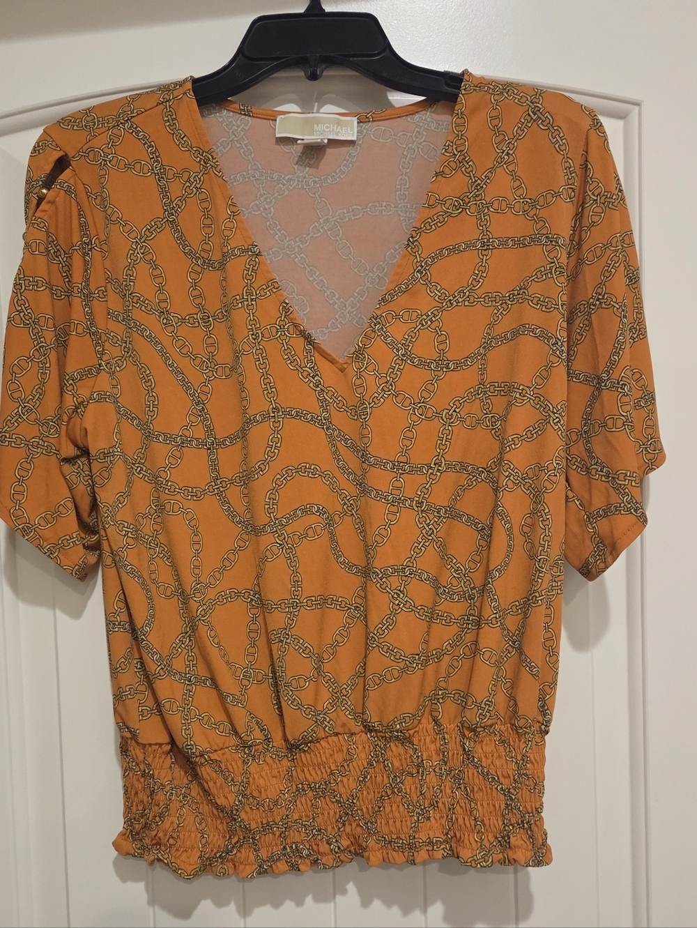 Michael Kors Orange Blouse Top, XL, Never Worn